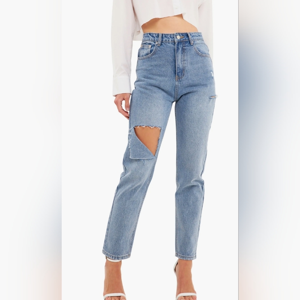 GREY LAB Light Blue Straight Leg Jeans